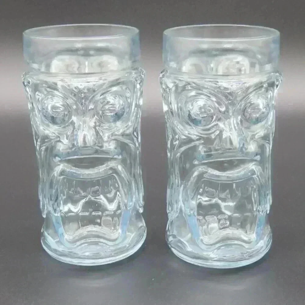 Anchor Hocking Glass Screaming Tiki Glass Drinking Glass Highball Vintage